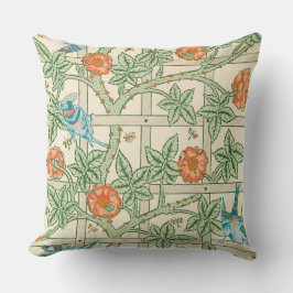 William Morris Trellis viktoriansk tapet Kudde