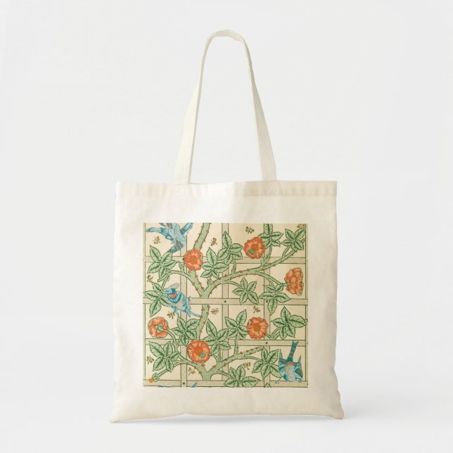 William Morris Trellis viktoriansk tapet Tygkasse (Framsidan)