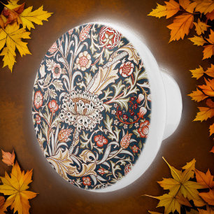 William * Morris Trent Blommigt Red Indigo Guld Knopp