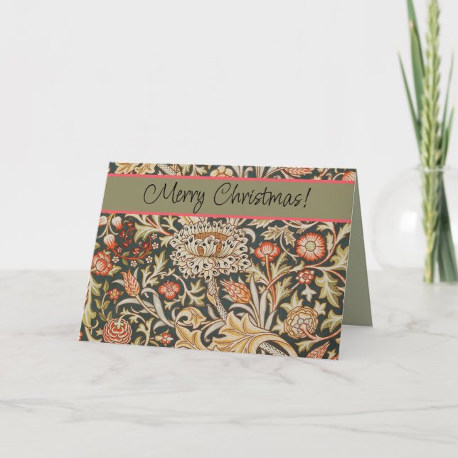 William Morris Trent Garden Flower Classic Botanic Helgkort (Framsida)