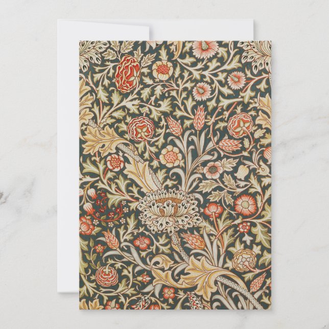 William Morris Trent Garden Flower Classic Botanic Inbjudningar (Framsida)