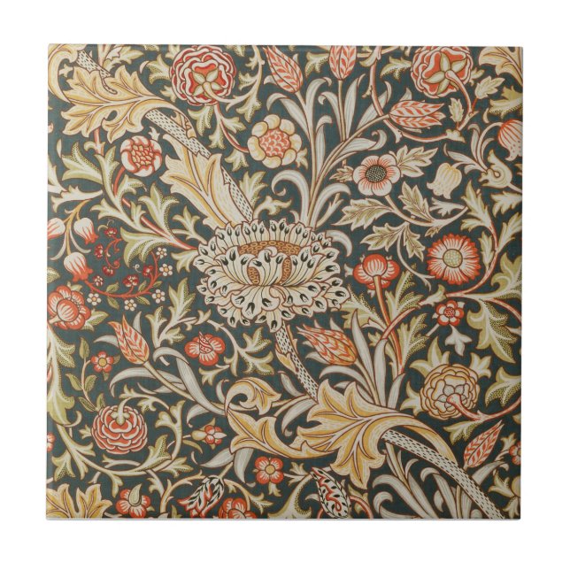 William Morris Trent Garden Flower Classic Botanic Kakelplatta (Framsidan)