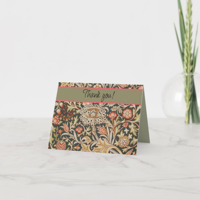 William Morris Trent Garden Flower Classic Botanic Tack Kort (Framsida)