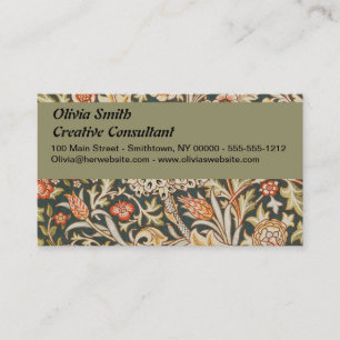 William Morris Trent Garden Flower Classic Botanic Visitkort