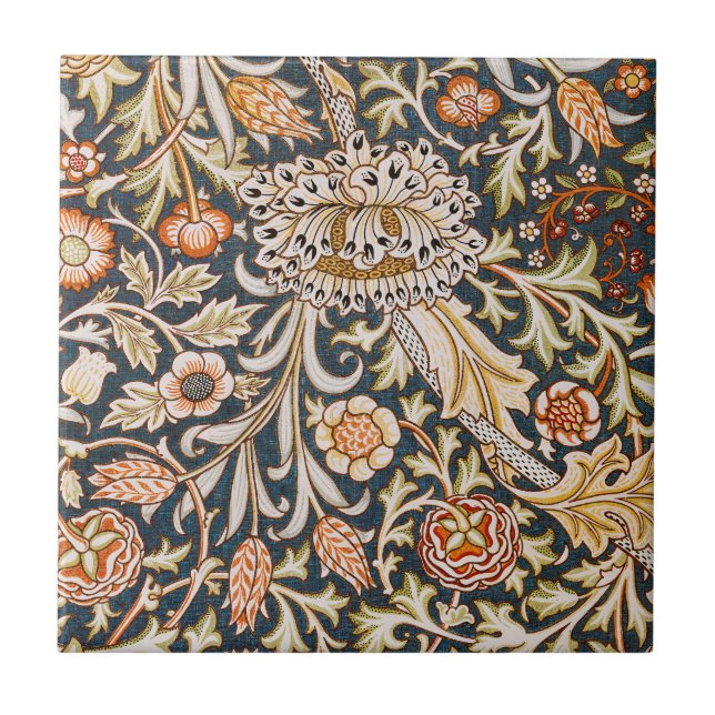 William Morris Trent Garden Flower Mönster Classic Kakelplatta (Framsidan)