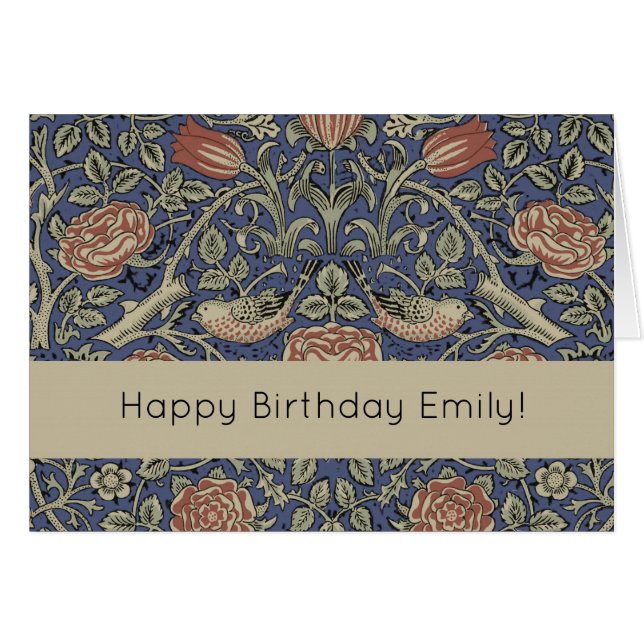 William Morris Tudor Ro Tapet Hälsningskort (Framsidan Horizontal)