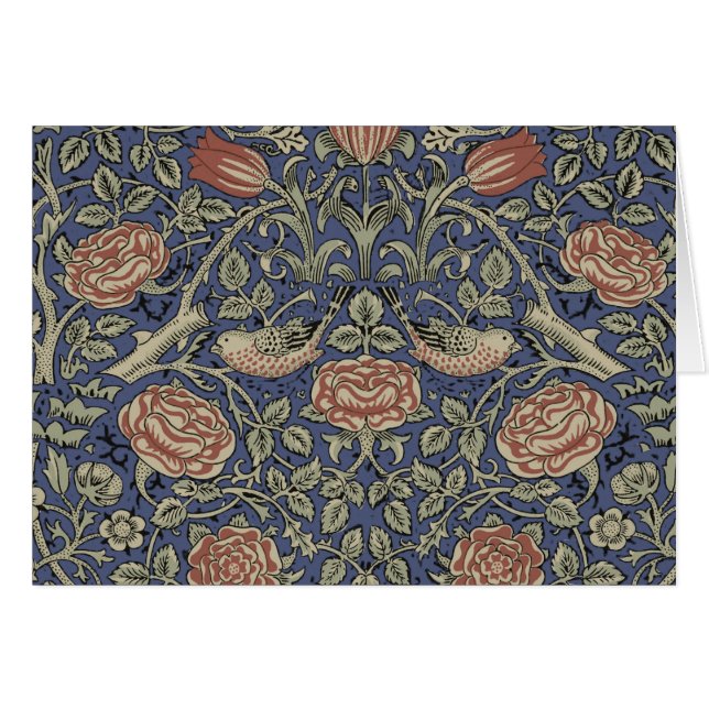 William Morris Tudor Ro Tapet Hälsningskort (Framsidan Horizontal)