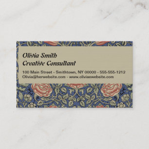 William Morris Tudor Ro Tapet Visitkort