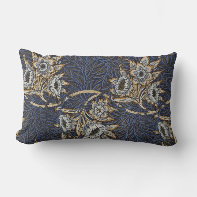 william morris tulip and willow tapestry pattern lumbarkudde (Framsida)