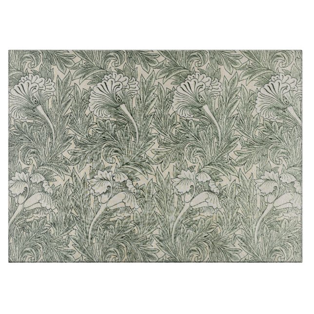 William Morris Tulip Grön Blommig Konsttryck (Framsidan)