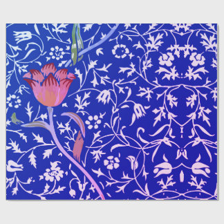 William Morris TULIP IN BLUE Wrapping Papper Presentpapper