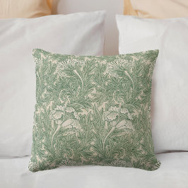 William Morris Tulip Mönster Sage Grönt Kudde
