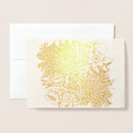 William Morris TULIP OCH WILLOW GOLD Foil Card Folierat Kort