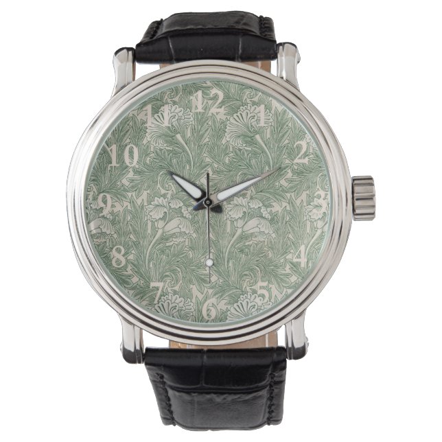William Morris tulip tapet-grönten för textilier Armbandsur (Framsida)