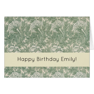 William Morris tulip tapet-grönten för textilier Hälsningskort