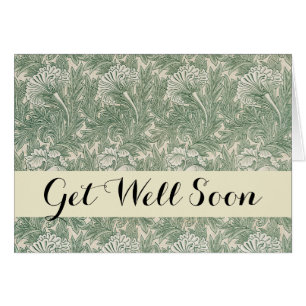 William Morris tulip tapet-grönten för textilier Hälsningskort