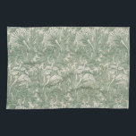 William Morris tulip tapet-grönten för textilier Kökshandduk<br><div class="desc">William Morris designade Tulip-textilindustrin mönster 1875. Mönster har en blommigt konsform i flytande gröntar och har tulpanet.</div>