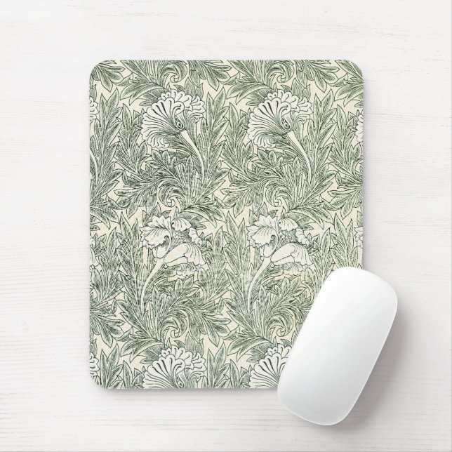 William Morris tulip tapet-grönten för textilier Musmatta (Med mus)