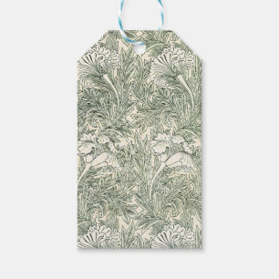 William Morris tulip tapet-grönten för textilier Presentetikett