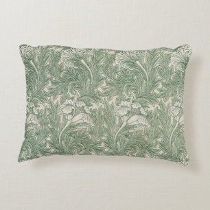 William Morris tulip tapet-grönten för textilier Prydnadskudde
