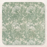 William Morris tulip tapet-grönten för textilier Underlägg Papper Kvadrat<br><div class="desc">William Morris designade Tulip-textilindustrin mönster 1875. Mönster har en blommigt konsform i flytande gröntar och har tulpanet.</div>