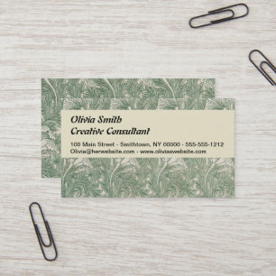 William Morris tulip tapet-grönten för textilier Visitkort