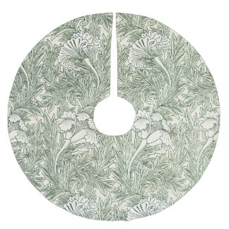 William Morris Tulip Wallpaper Classic Green Julgransmatta Borstad Polyester
