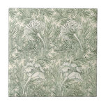 William Morris Tulip Wallpaper Classic Green Kakelplatta<br><div class="desc">This is a digitally enhanced version of Tulip (1875) famous pattern. "Tulip" is a textile design created by the renowned British designer William Morris, who was a leading figure in the Arts and Crafts movement. This design showcases a stylized interpretation of tulip flowers, combined with intricate, flowing vines and leaves....</div>