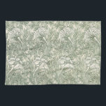 William Morris Tulip Wallpaper Classic Green Kökshandduk<br><div class="desc">This is a digitally enhanced version of Tulip (1875) famous pattern. "Tulip" is a textile design created by the renowned British designer William Morris, who was a leading figure in the Arts and Crafts movement. This design showcases a stylized interpretation of tulip flowers, combined with intricate, flowing vines and leaves....</div>