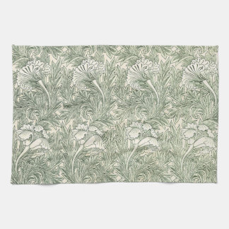 William Morris Tulip Wallpaper Classic Green Kökshandduk