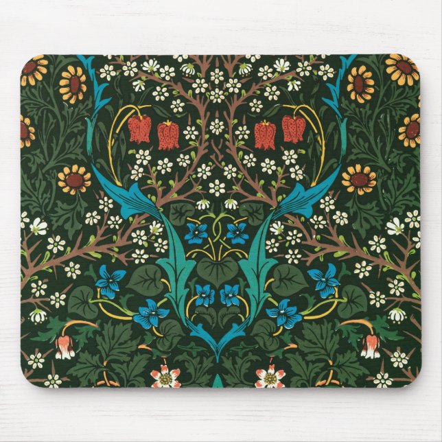 WILLIAM MORRIS "TULIPS DESIGN" MOUSE PAD MUSMATTA (Framsidan)