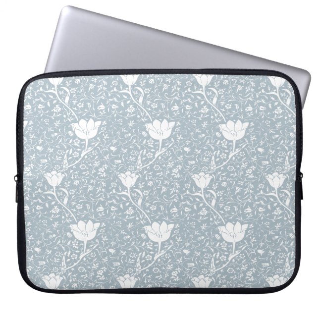 William Morris Tulips i White Mönster Laptop Fodral (Framsidan)