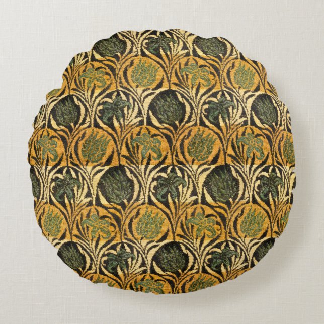 William Morris Tulips & Lilies Carpet Matta Classi Rund Kudde (Framsidan)