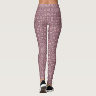 William Morris tulips, rosa mönster revamped, chic Leggings