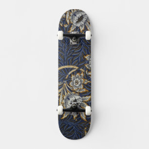 william morris tulpan och pilträd tapetmönster mini skateboard bräda 18,5 cm