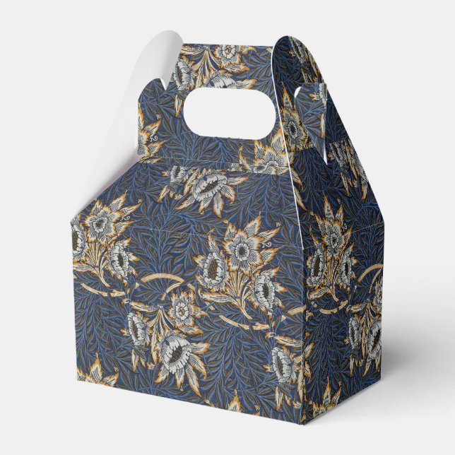 William Morris Tulpan Pilträds Mönster Blå Blommig Presentaskar (Framsidan Sidan)