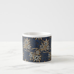 William Morris Tulpan Pilträdsmönster Blå Blommig Espressomugg