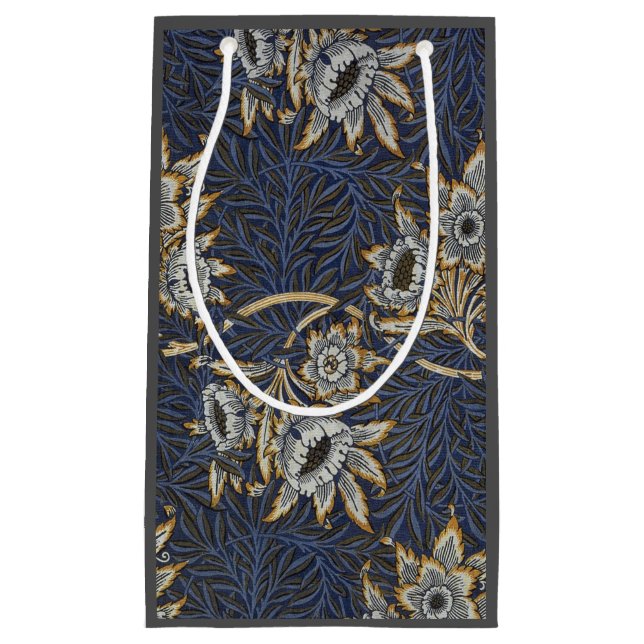 William Morris Tulpan Pilträdsmönster Blått Blommo (Framsidan)