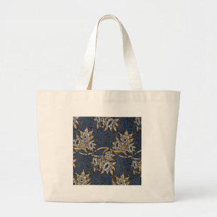William Morris Tulpan Pilträdsmönster Blått Blommo Jumbo Tygkasse