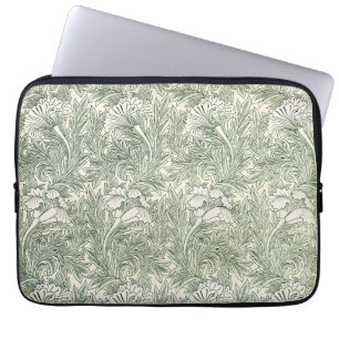 William Morris Tulpan Tapet Klassisk Grön Laptop Fodral