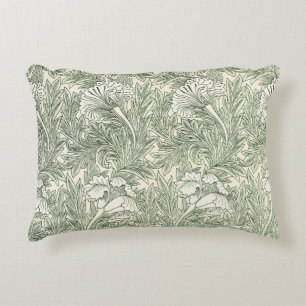 William Morris Tulpan Tapet Klassisk Grön Prydnadskudde