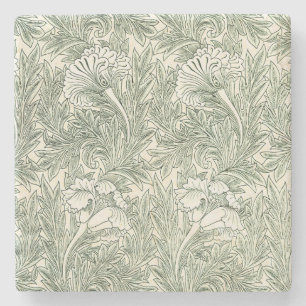 William Morris Tulpan Tapet Klassisk Grön Stenunderlägg