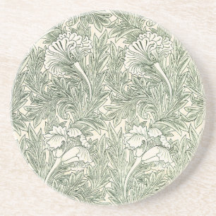 William Morris Tulpan Tapet Klassisk Grön Underlägg