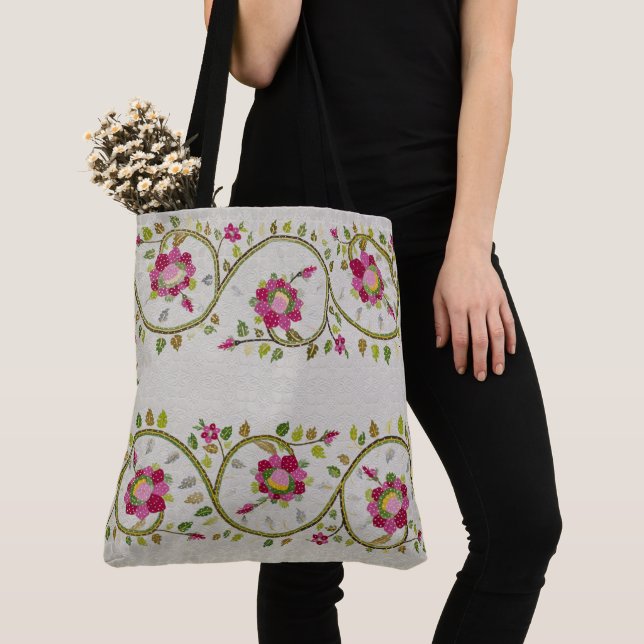 William *Morris Turkisk Blommig Frukt Crossbody Vä Tygkasse (Närbild)