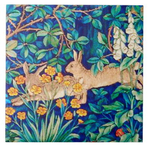 William Morris ’Two Hares’ - Vild Rabbits Kakelplatta