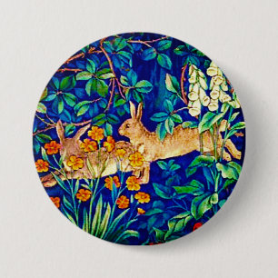 William Morris "Two Hares" Vild Rabbits Print Knapp