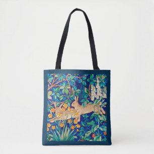 William Morris ’Two Hares’ - Vild Rabbits Tote Ba Tygkasse