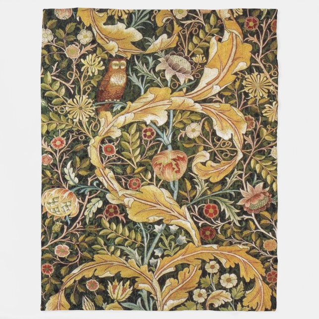 William Morris Uggla an Acanthus Fleecefilt (Framsidan)