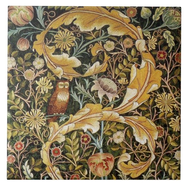 William Morris Uggla an Acanthus Kakelplatta (Framsidan)