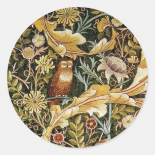 William Morris Uggla an Acanthus Runt Klistermärke